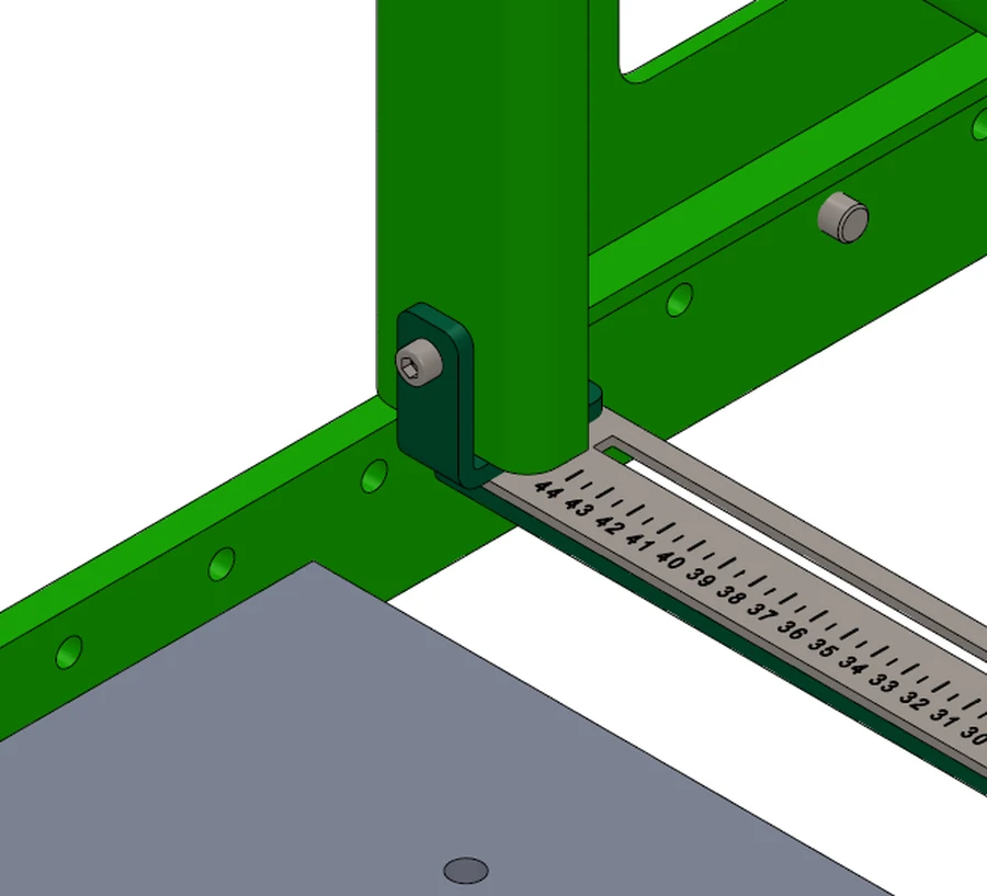 Markierhilfe mit Halter am Sicherungsprofil im Detail