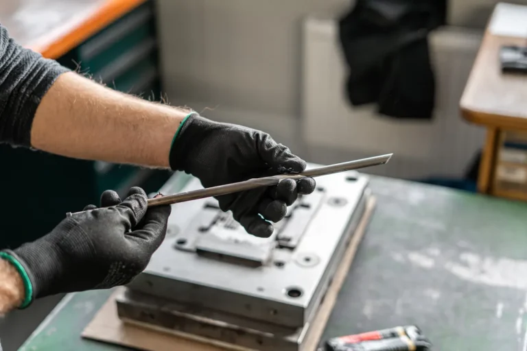 Spritzgussform wird im Werkzeugbau von Hand poliert