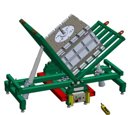 Elektrohydraulischer Werkzeugwender dreht eine Spritzgussform um 90 Grad