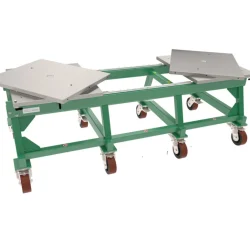 Mobiler Montagetisch für Spritzgussformen bis 3 t (KFW 3000) auf Lenkrollen mit gedrehten Platten – auch als mobiler Inspektionstisch nutzbar
