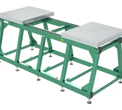 Montagetisch für Spritzgussformen bis 3 t (Inspektionstisch KFM 3000A) mit zwei drehbaren Platten in Arbeitshöhe