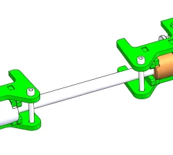 Öffnungshilfe für Werkzeuge: Trapezspindel mit Spannbacken und Spindelmutter (neue Bauart)