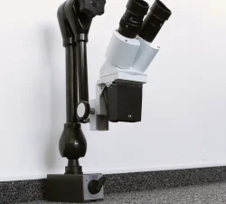 Werkstattmikroskop mit Magnetfuß und Gelenkarm: binokulares Stereomikroskop mit 10-facher Vergrößerung für den Werkzeugbau
